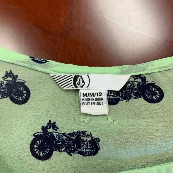 Volcom Sheer Mint Motorcycle Tank Top M 12 - Picture 3 of 4